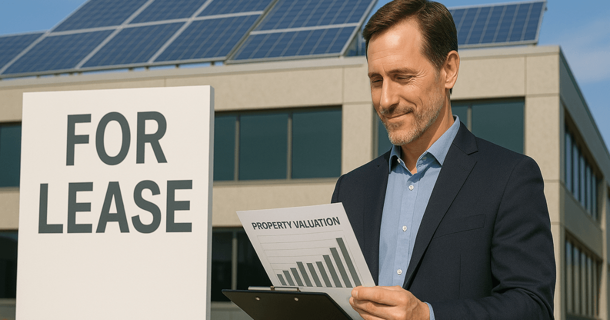 leased property installed solar panel