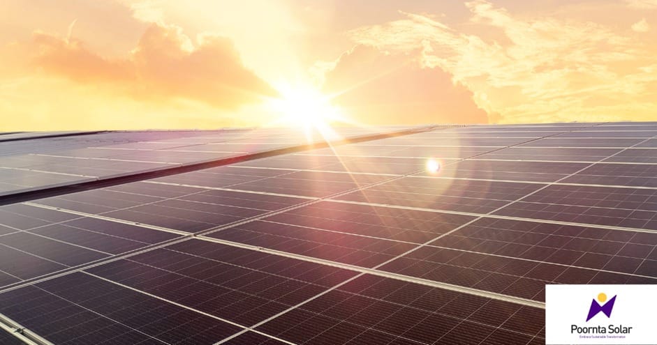 Solar Power Emerging with rising sun