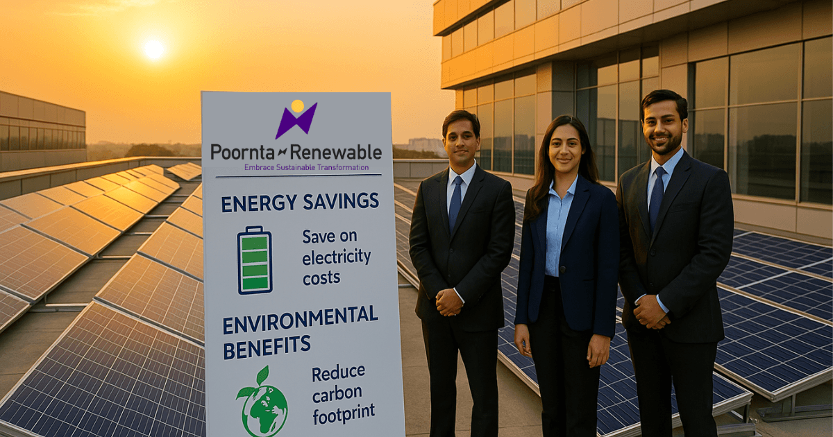 switching to solar commercial building installing solar panel from poorntaXRenewable